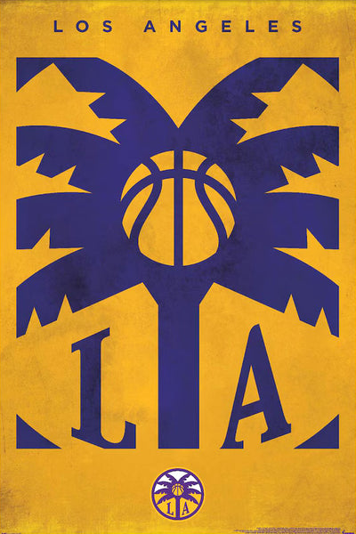 Los Angeles Sparks WNBA Team Logo Women's Basketball Poster - Costacos Sports