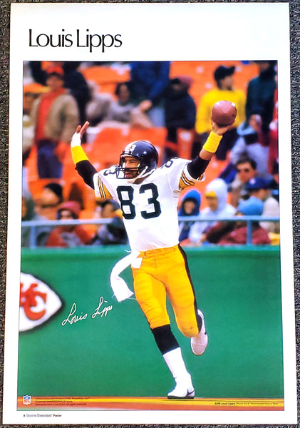 Louis Lipps "Superstar" Pittsburgh Steelers Vintage Original Poster - Sports Illustrated by Marketcom 1985