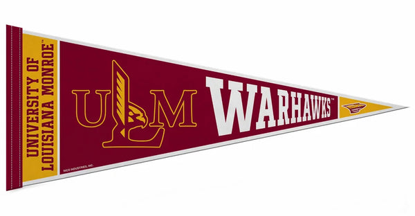 University of Louisiana Monroe ULM WARHAWKS Official NCAA Team Felt Pennant - Rico Inc.