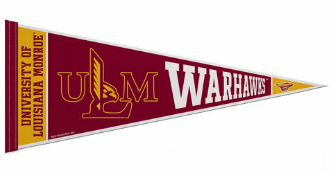 University of Louisiana Monroe ULM WARHAWKS Official NCAA Team Felt Pennant - Rico Inc.