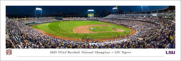 LSU Tigers Baseball "Celebration Omaha" 2023 College World Series Panoramic Poster Print - Blakeway Worldwide