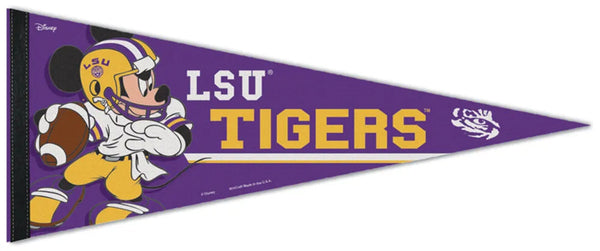 LSU Tigers "Mickey QB Gunslinger" Official NCAA/Disney Premium Felt Pennant - Wincraft Inc.