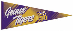 LSU Tigers GEAUX TIGERS Official NCAA Team Premium Felt Pennant - Rico Inc.
