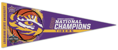 LSU Tigers 2023 NCAA Women's Basketball National Champions Official Premium Felt Pennant - Wincraft