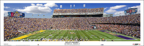 LSU Football at Death Valley "Geaux Tigers!" Panoramic Poster Print - USA Sports 2010