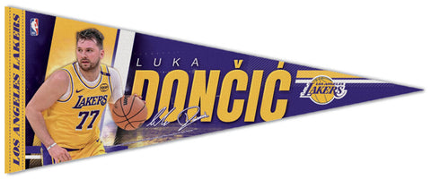 Luka Doncic Los Angeles Lakers Signature Series Premium Felt Collector's Pennant - Wincraft 2025