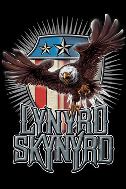 Lynyrd Skynyrd Patriotic Eagle Logo Music Group Poster - Aquarius Images