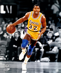 Magic Johnson "Spotlight" (c.1986) L.A. Lakers Premium Poster Print - Photofile Inc.