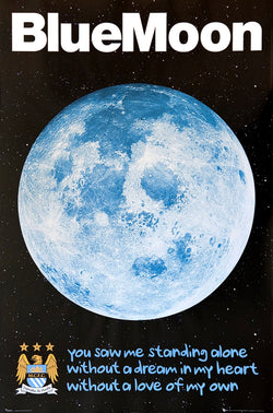 Manchester City FC "Blue Moon" EPL Football Official Poster - GB Eye Inc.