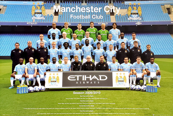Manchester City FC Official Team Portrait 2009/10 24x36 Wall POSTER - GB Eye
