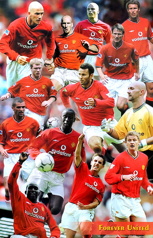 Manchester United "Forever United 2001" 13-Player Action Poster - UK Posters