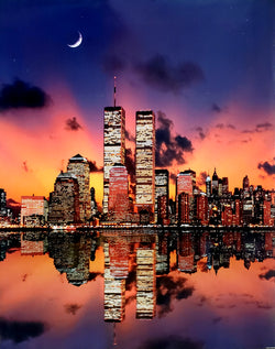 New York City World Trade Center "Dawn Approaches" 22x28 Poster - Eurographics 2001