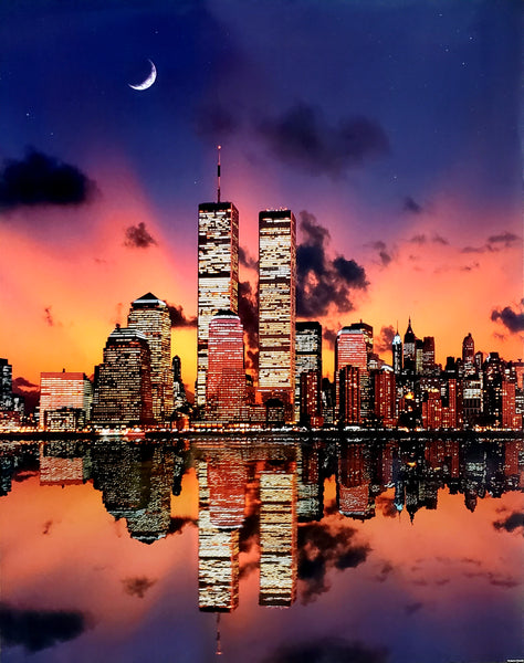 New York City World Trade Center "Dawn Approaches" 22x28 Poster - Eurographics 2001