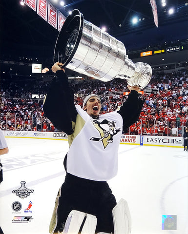 Marc-Andre Fleury "Raise the Cup" (2009) Pittsburgh Penguins Premium Poster Print - Photofile 16x20