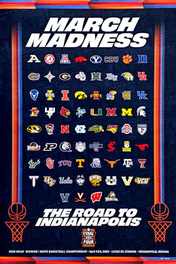 NCAA March Madness 2026 Men's Basketball Championships Official Poster (68-Team Tournament Field) - ProGraphs