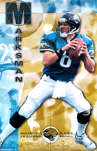 Mark Brunell "Marksman" Jacksonville Jaguars NFL Action Poster - Costacos 2000