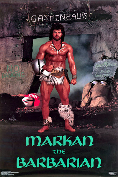 Mark Gastineau "Markan the Barbarian" New York Jets Vintage Original 1986 NFL Theme Poster - Costacos Final Stock Collection