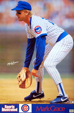 Mark Grace "Rookie" Chicago Cubs MLB Action Poster - Marketcom Sports Illustrated 1988