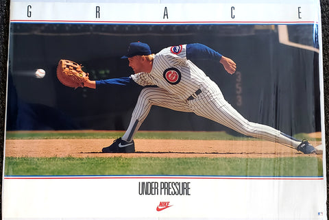Mark Grace "Under Pressure" Chicago Cubs MLB Baseball Poster - Nike 1990