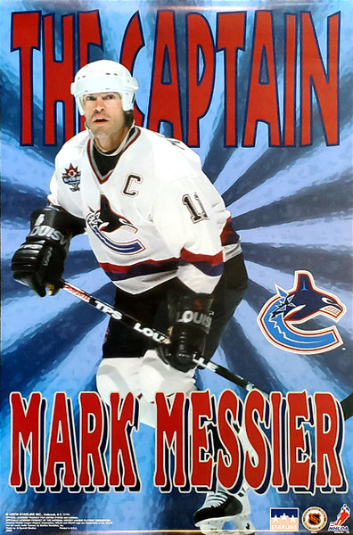 Mark Messier "The Captain" Vancouver Canucks Poster - Starline Inc. 1997
