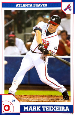Mark Teixeira "Slugger" Atlanta Braves MLB Baseball Action Poster - Costacos 2008