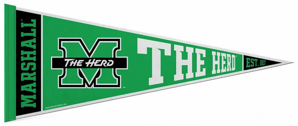 Marshall University THE HERD Official NCAA Team Premium Felt Pennant - Rico Inc.