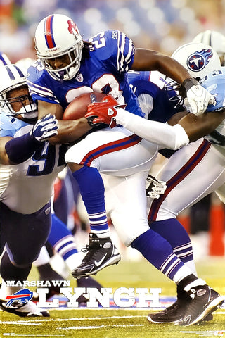 Marshawn Lynch "Power" Buffalo Bills NFL Football Action Poster - Costacos 2008