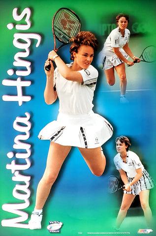 Martina Hingis "Young Gun" 1997 WTA Tennis Action Poster - Photofile Inc.