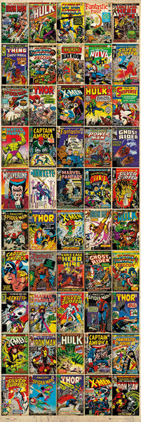 Marvel Comics 50 Historic Covers HUGE 21x62 Door-Sized Poster - GB Eye