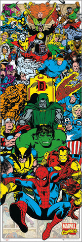 Marvel Comics 31 Classic Characters HUGE 21x62 Door-Sized Poster - GB Eye