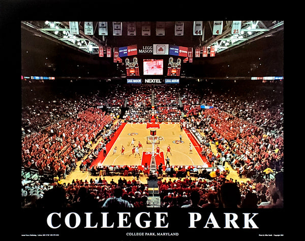 Maryland Terrapins Basketball Comcast Xfinity Center Gameday Poster - Aerial Views 2003