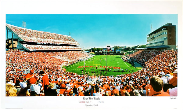 Maryland Football 'Fear the Turtle' Byrd Stadium Gameday Panorama