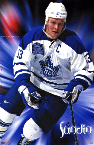 Mats Sundin "Suntouchable" Toronto Maple Leafs NHL Action Poster - Costacos 1999