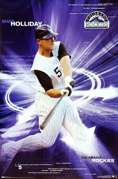 Matt Holliday "Cyclone" Colorado Rockies MLB Baseball Action Poster - Costacos 2008