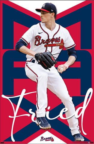 Max Fried "Ace" Atlanta Braves MLB Baseball Action Poster - Costacos Sports
