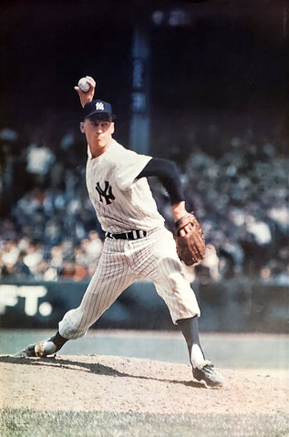 Mel Stottlemyre New York Yankees MLB Action Vintage Original 24x36 Poster (1968) - Renselaar Corp.