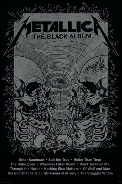 Metallica The Black Album Pushead Art and Track Listing Official