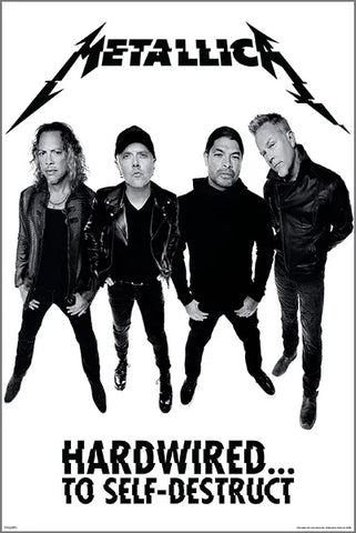 Metallica "Hardwired...To Self-Destruct" Official 24x36 Wall Poster - Pyramid America