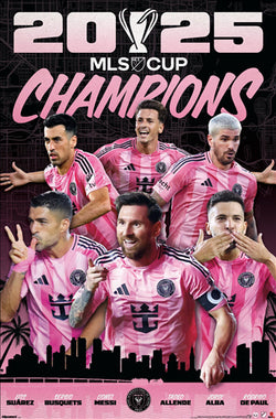 Inter Miami CF 2025 MLS Cup Champions Official Commemorative Poster - Costacos 2025