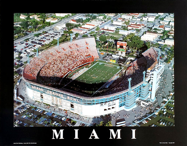 Miami Hurricanes Football "Orange Bowl Classic" 22x28 Poster - Aerial Views 2003
