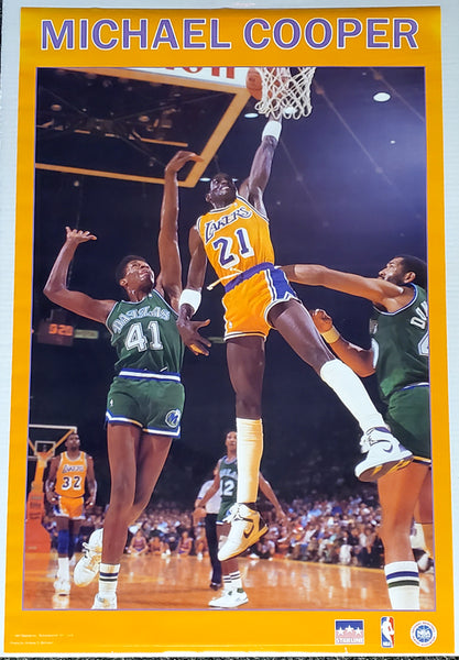 Michael Cooper "Action" Los Angeles Lakers Vintage Original Poster - Starline 1987