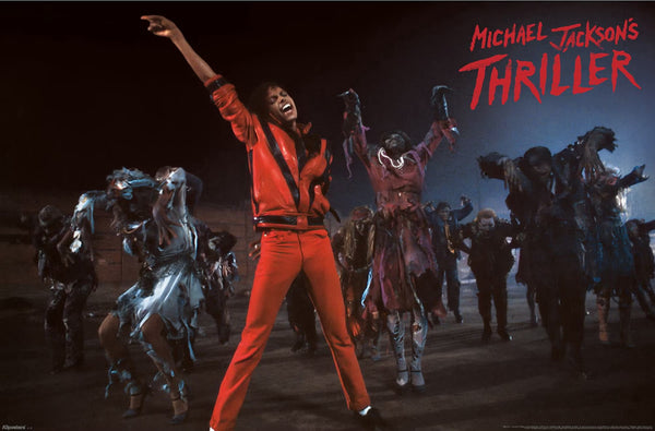 Michael Jackson "Thriller Night" (Zombie-Dance) Classic Music Poster - Trends International