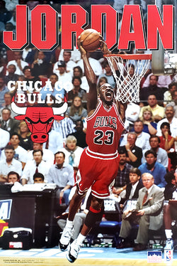 Michael Jordan "2-Hand Slam" Chicago Bulls Action Poster (1995) - Starline Inc.