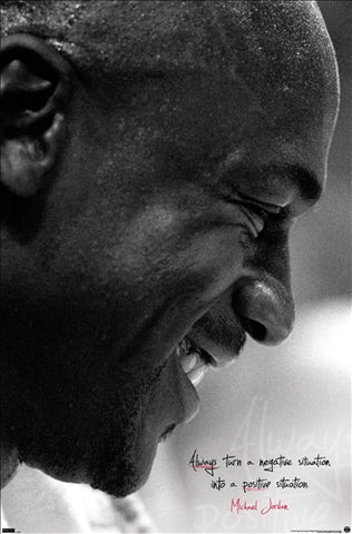 Michael Jordan "Always Be Positive" Motivational Inspirational Poster - Costacos Sports/Upper Deck