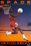 Michael Jordan "Space The Final Frontier" Chicago Bulls 1990 NBA Theme Action Poster - Costacos Final Stock Collection