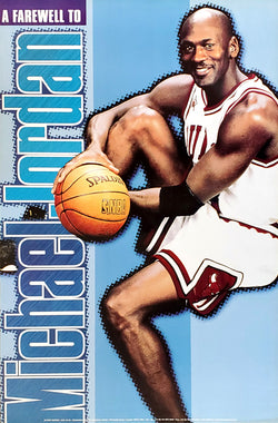 Michael Jordan "Farewell" Chicago Bulls Poster - Oliver Books 1999