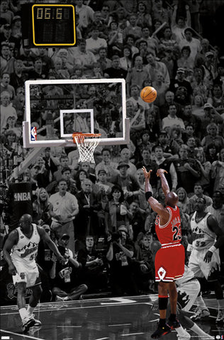 Michael Jordan "The Shot" Chicago Bulls 1998 NBA Championship-Winning Jumper Poster - Costacos 2023