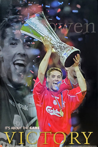 Michael Owen "Victory" Liverpool FC UEFA Cup Championship Poster - U.K. 2001