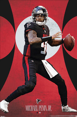 Michael Penix Jr. "Superstar" Atlanta Falcons NFL Action Poster - Costacos 2025