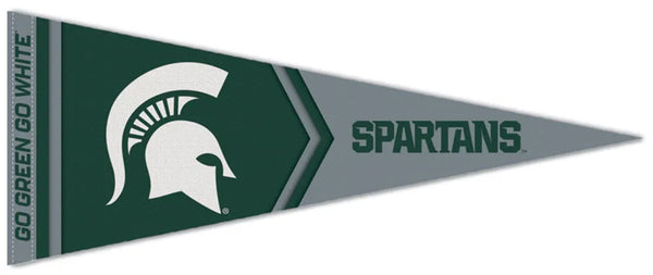 Michigan State Spartans "Go Green Go White" NCAA Team Logo Premium Felt Collector's Pennant - Wincraft